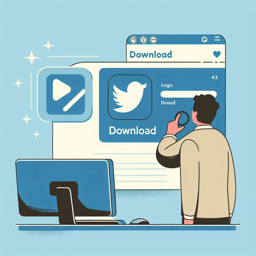 "Step-by-step illustration for تحميل من تويتر: Comprehensive Guide to Downloading from Twitter, showcasing how to download videos and images directly from Twitter."